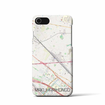 【幕張本郷（千葉県）】地図柄iPhoneケース（バックカバータイプ）