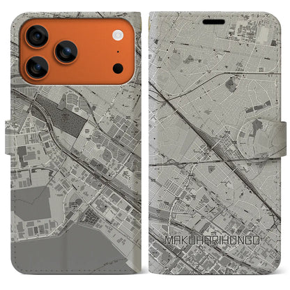 【幕張本郷（千葉県）】地図柄iPhoneケース（手帳タイプ）