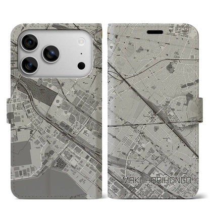 【幕張本郷（千葉県）】地図柄iPhoneケース（手帳タイプ）