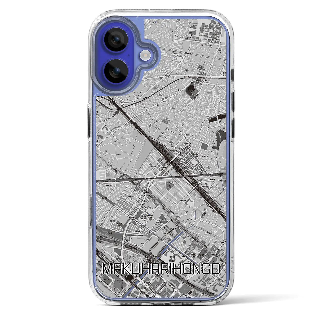 【幕張本郷（千葉県）】地図柄iPhoneケース（MagSafeタイプ）