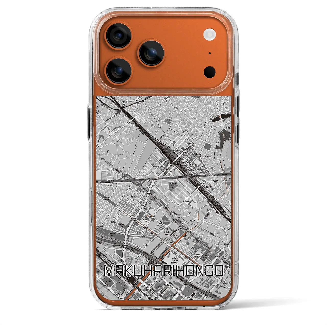 【幕張本郷（千葉県）】地図柄iPhoneケース（MagSafeタイプ）