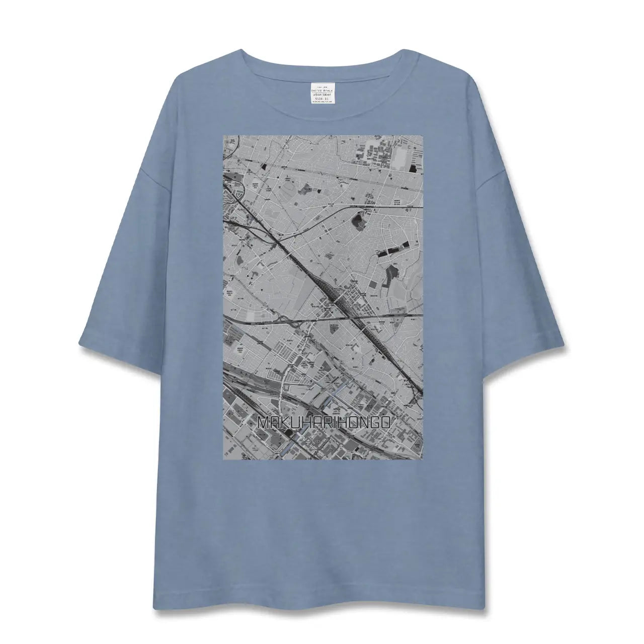 【幕張本郷（千葉県）】地図柄ビッグシルエットTシャツ