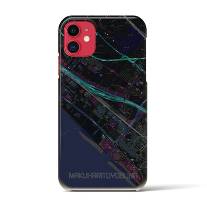 【幕張豊砂（千葉県）】地図柄iPhoneケース（バックカバータイプ）