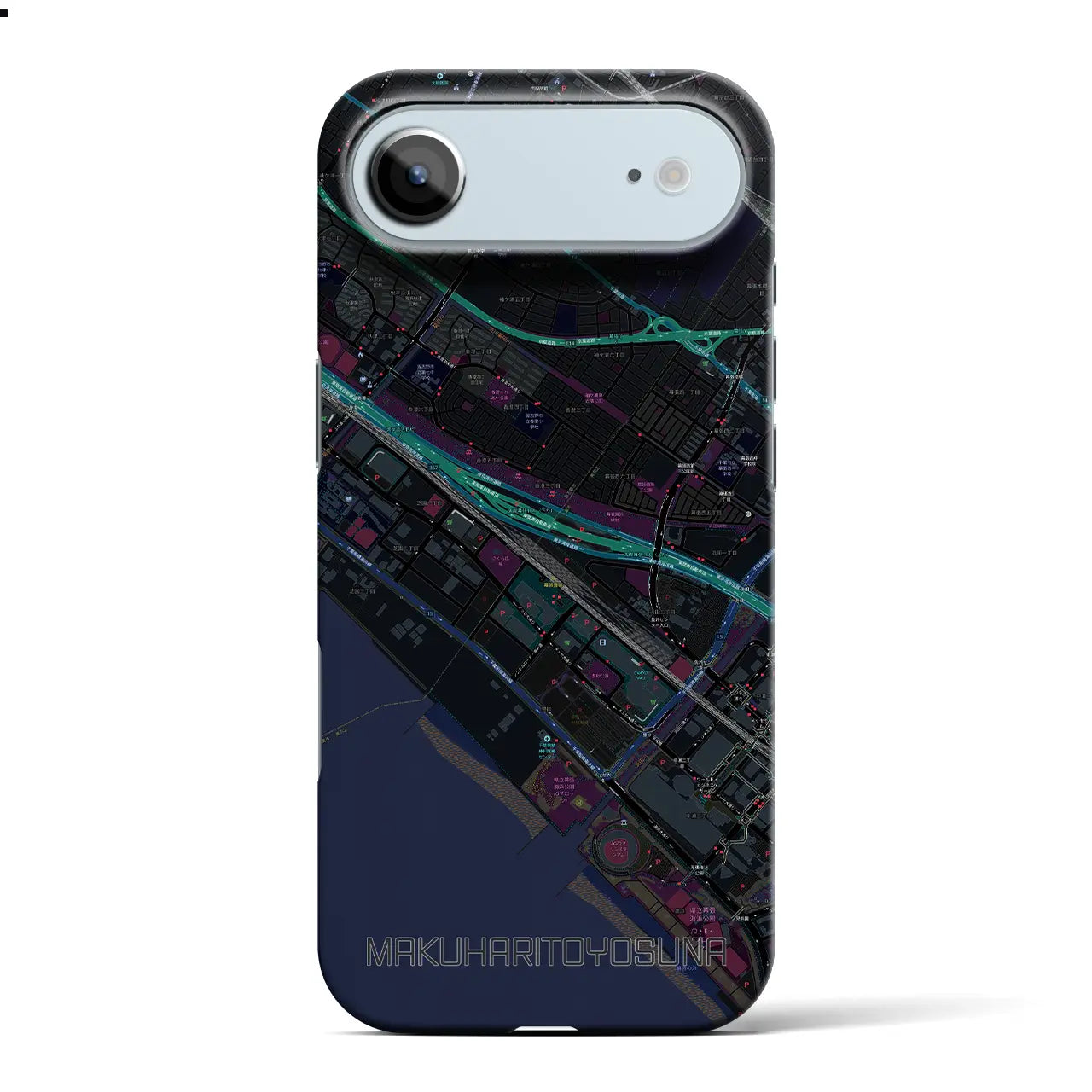 【幕張豊砂（千葉県）】地図柄iPhoneケース（バックカバータイプ）