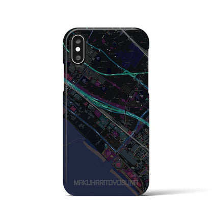 【幕張豊砂（千葉県）】地図柄iPhoneケース（バックカバータイプ）