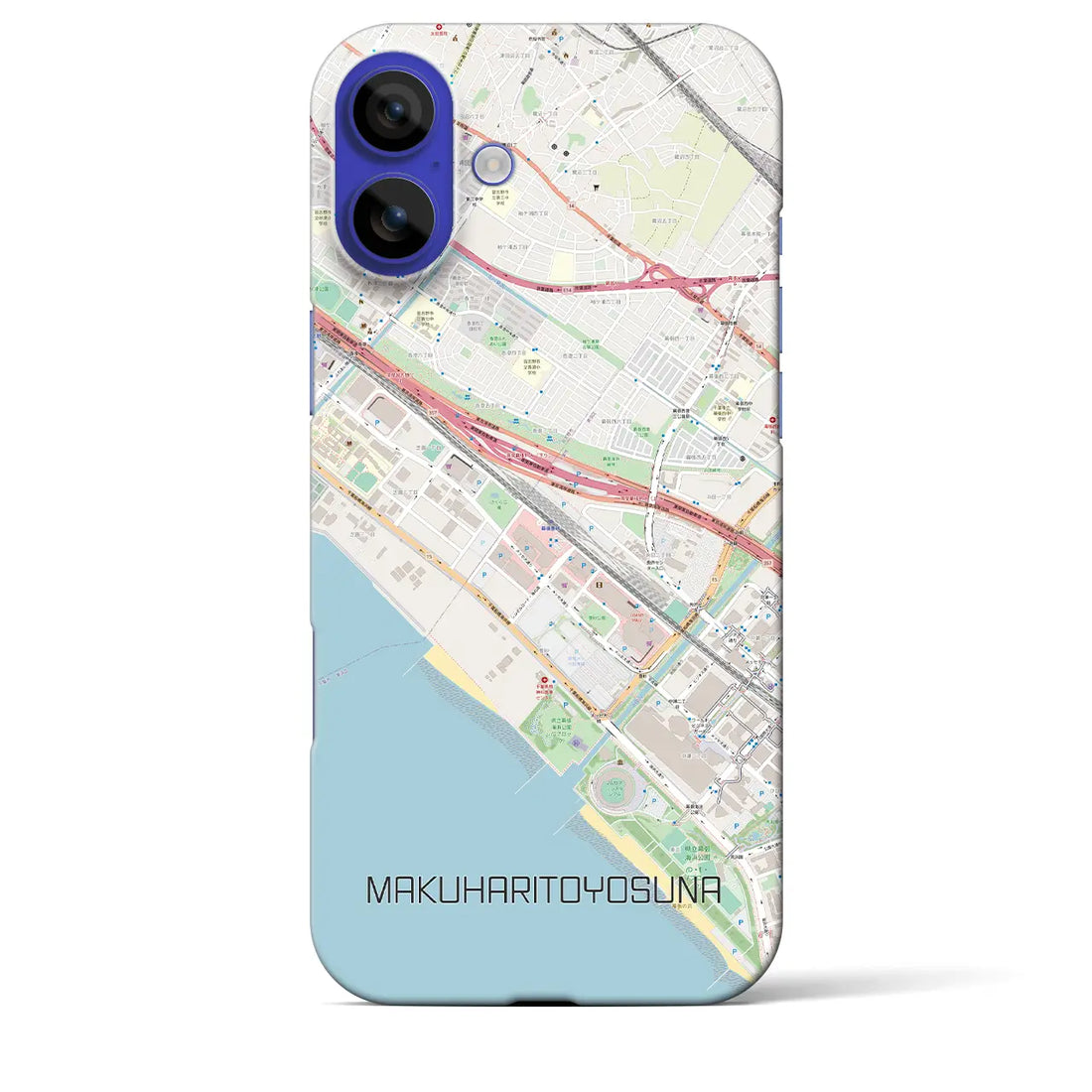 【幕張豊砂(千葉県)】地図柄iPhoneケース(バックカバータイプ)ナチュラル・iPhone 16 Pro Max 用
