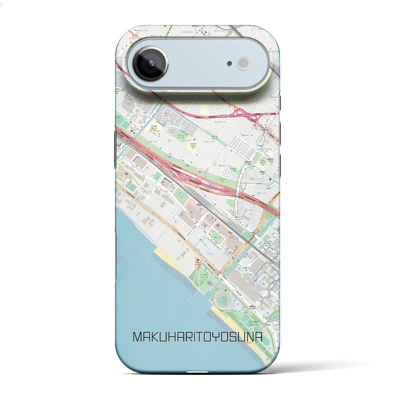 【幕張豊砂（千葉県）】地図柄iPhoneケース（バックカバータイプ）