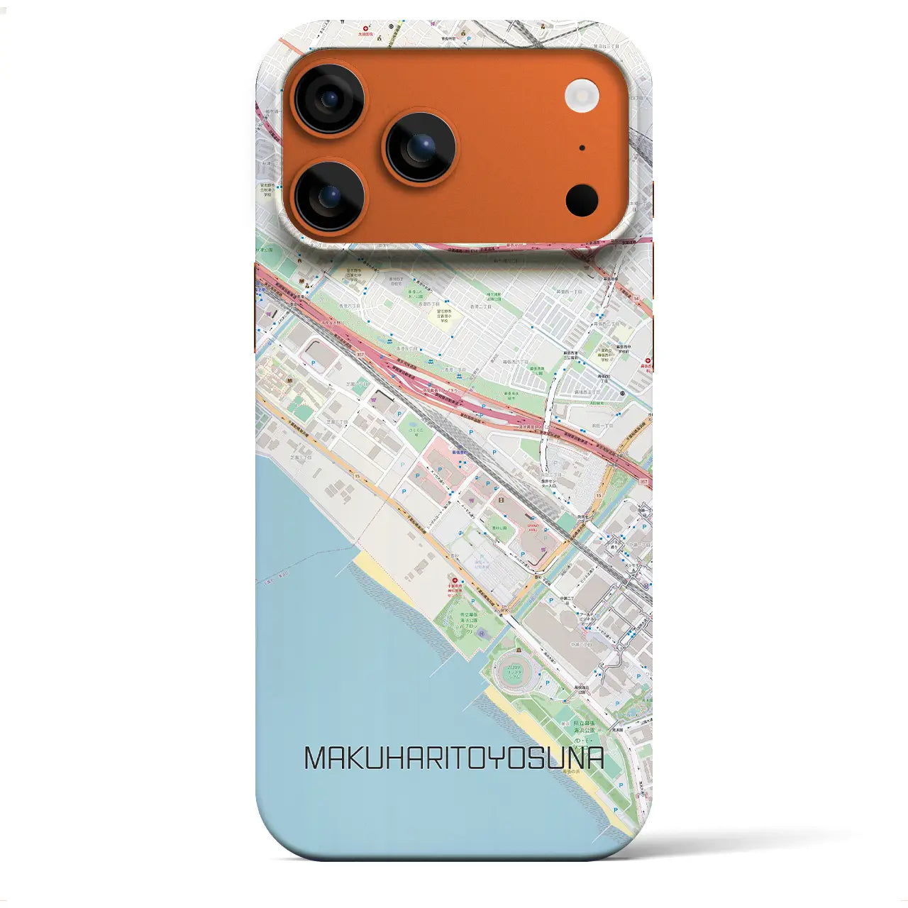 【幕張豊砂（千葉県）】地図柄iPhoneケース（バックカバータイプ）