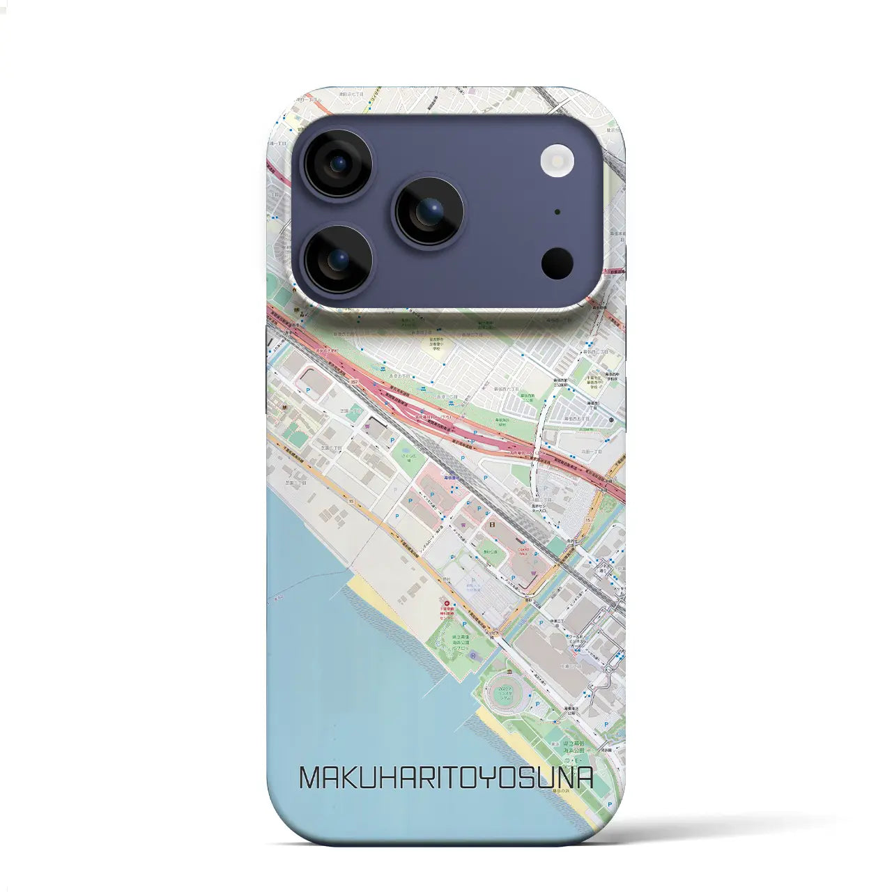 【幕張豊砂（千葉県）】地図柄iPhoneケース（バックカバータイプ）