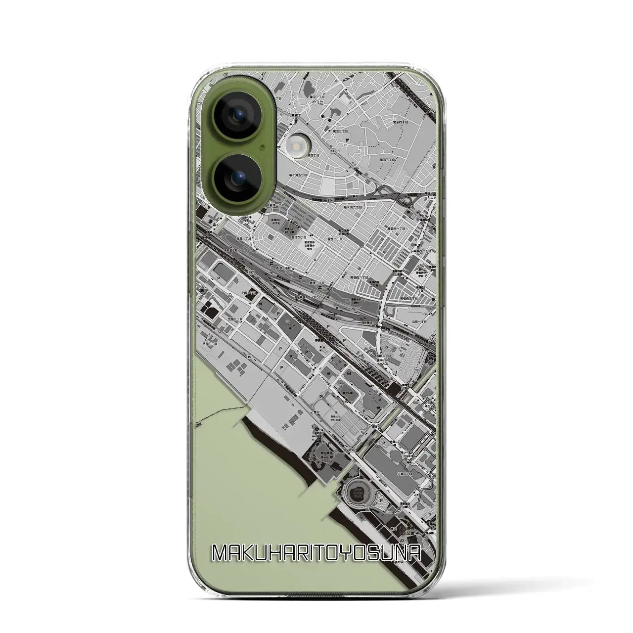 【幕張豊砂（千葉県）】地図柄iPhoneケース（クリアタイプ）