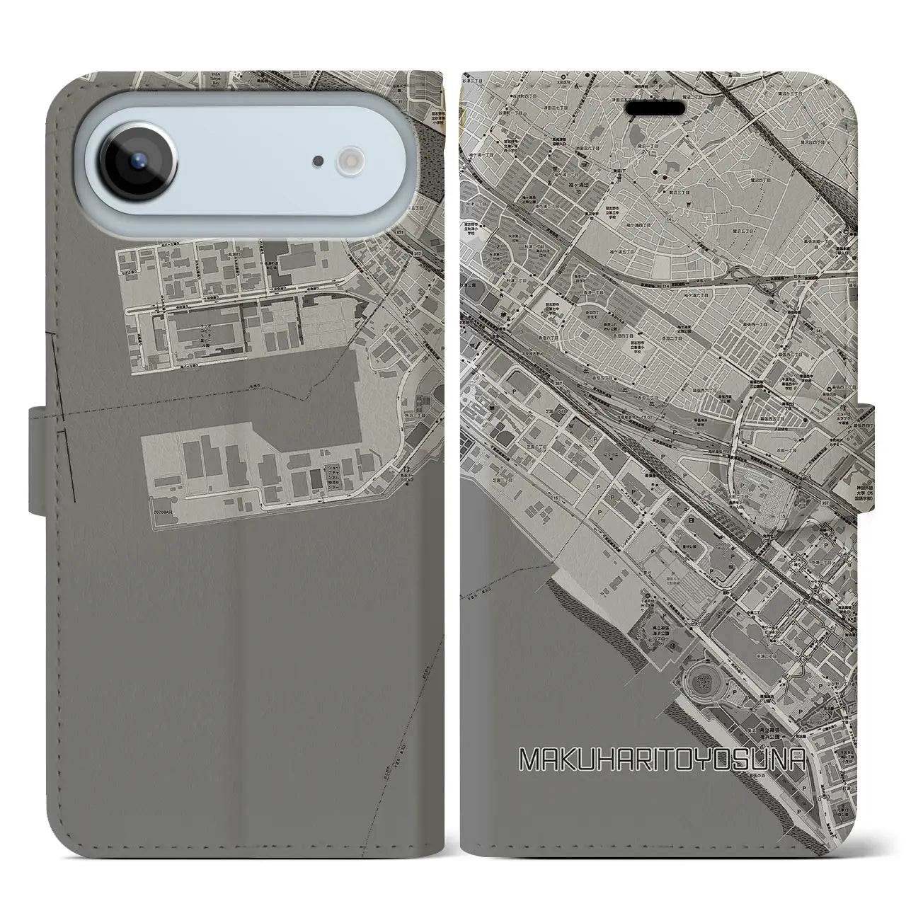 【幕張豊砂（千葉県）】地図柄iPhoneケース（手帳タイプ）