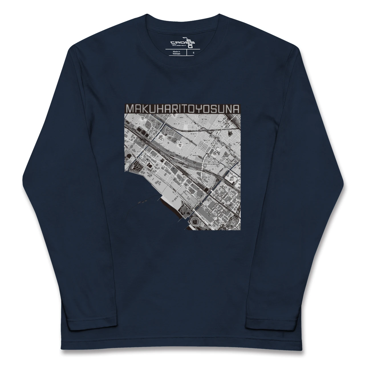 【幕張豊砂（千葉県）】地図柄ロングスリーブTシャツ