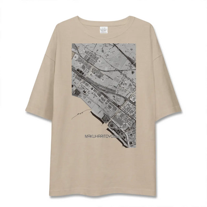 【幕張豊砂（千葉県）】地図柄ビッグシルエットTシャツ