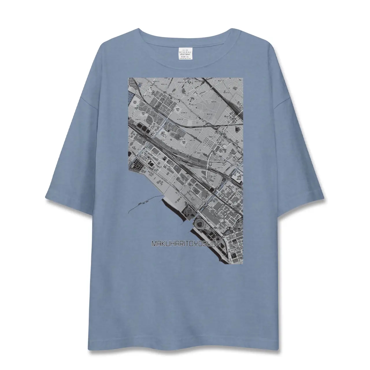 【幕張豊砂（千葉県）】地図柄ビッグシルエットTシャツ
