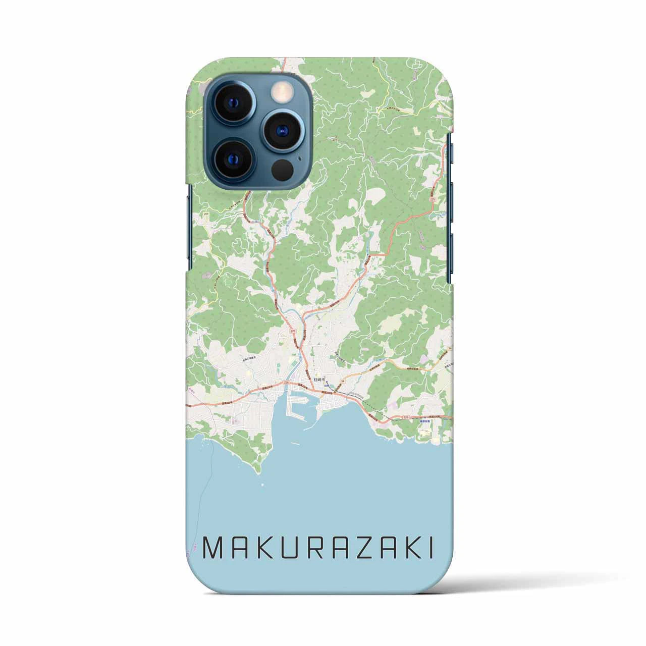 【枕崎（鹿児島県）】地図柄iPhoneケース（バックカバータイプ）