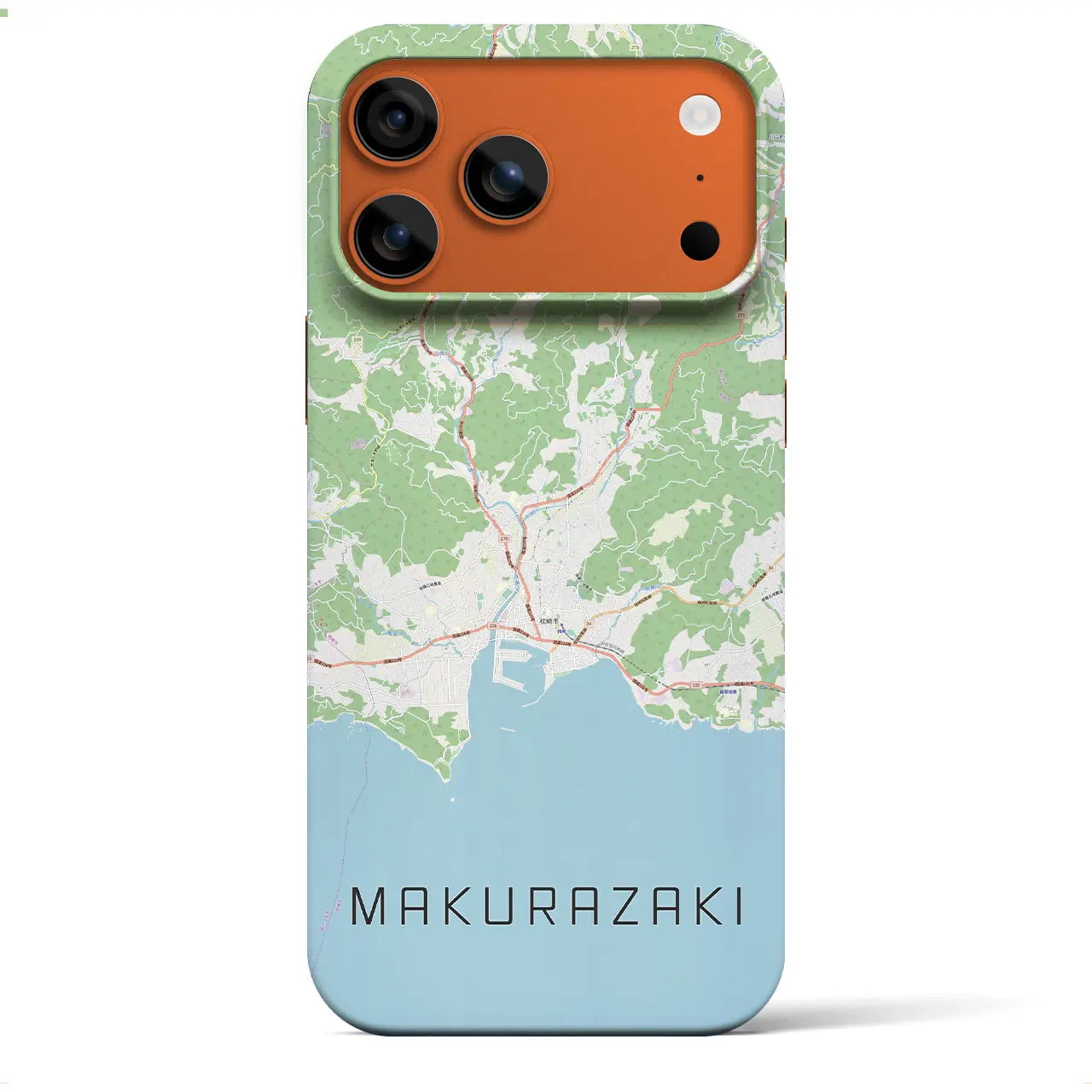 【枕崎（鹿児島県）】地図柄iPhoneケース（バックカバータイプ）
