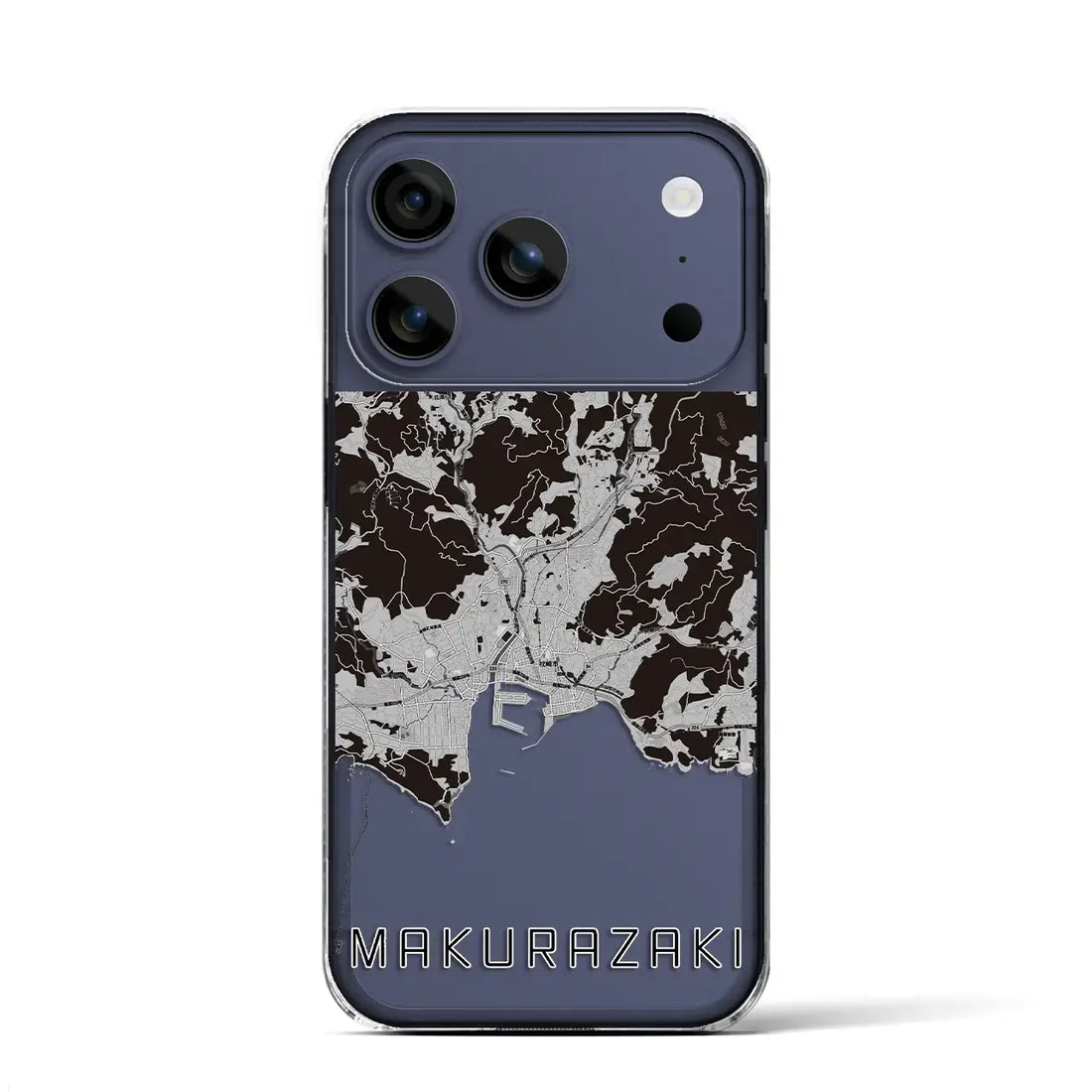 【枕崎（鹿児島県）】地図柄iPhoneケース（クリアタイプ）