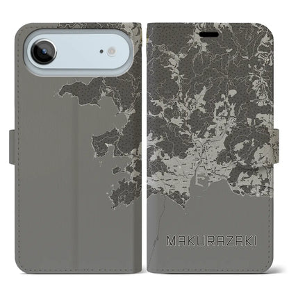 【枕崎（鹿児島県）】地図柄iPhoneケース（手帳タイプ）