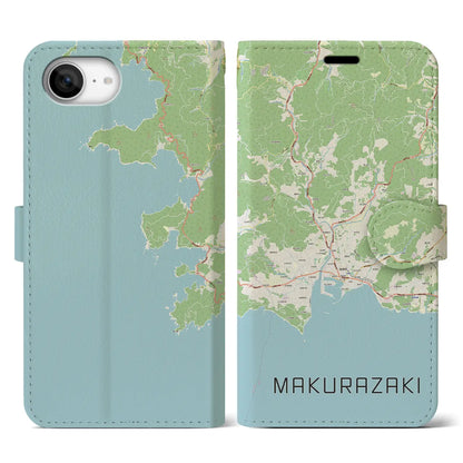 【枕崎（鹿児島県）】地図柄iPhoneケース（手帳タイプ）