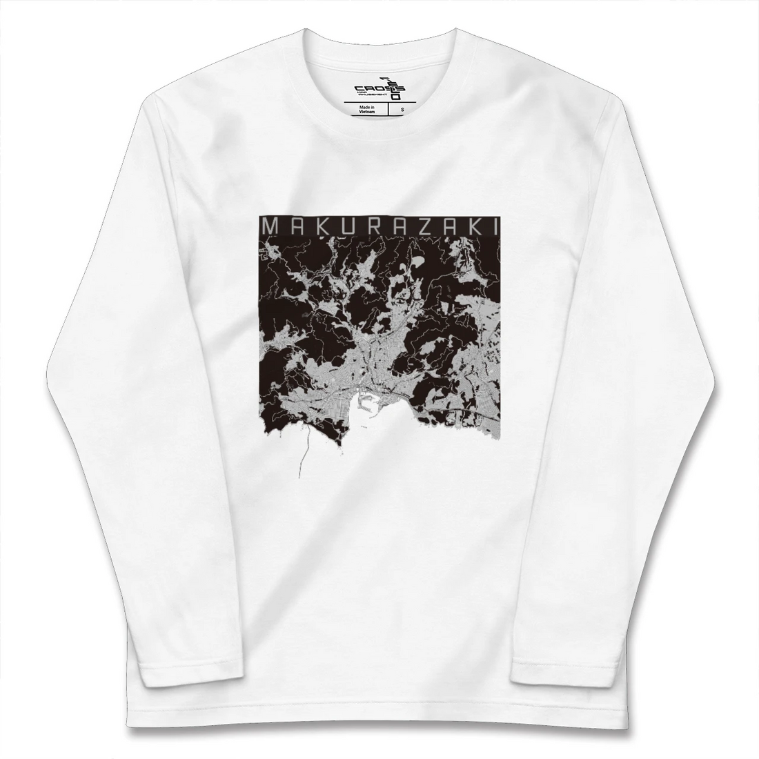 【枕崎(鹿児島県)】地図柄ロングスリーブTシャツ