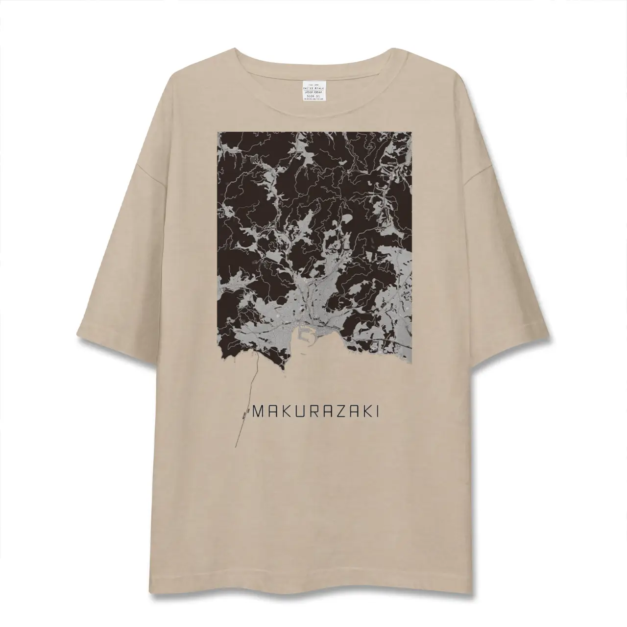 【枕崎（鹿児島県）】地図柄ビッグシルエットTシャツ