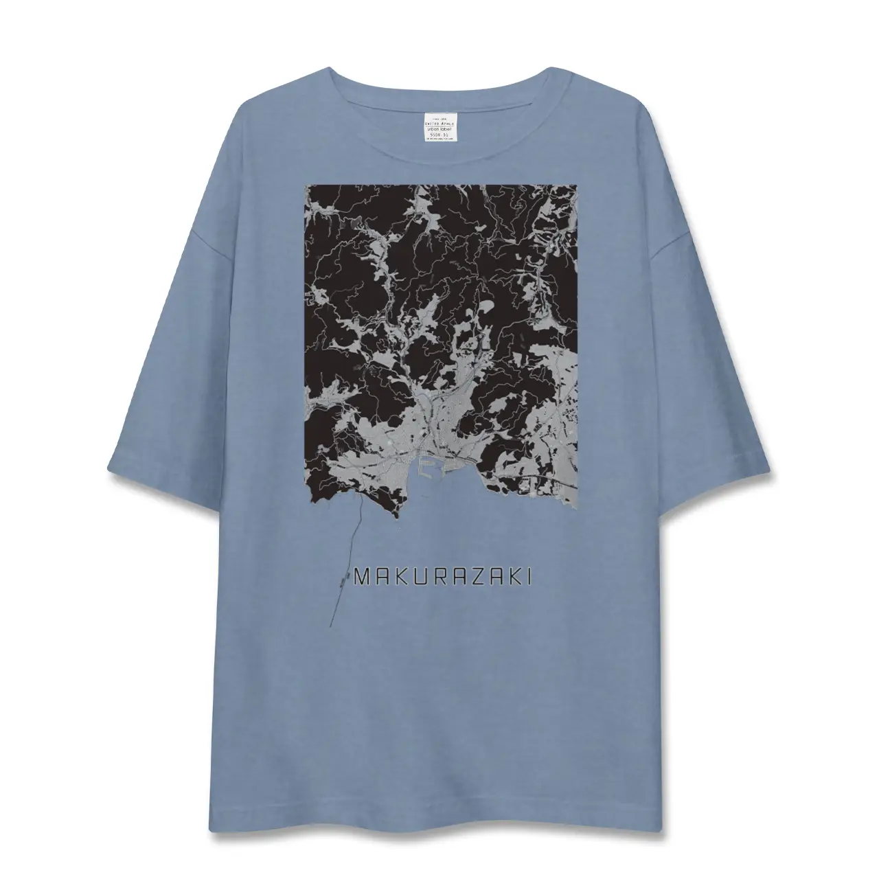 【枕崎（鹿児島県）】地図柄ビッグシルエットTシャツ