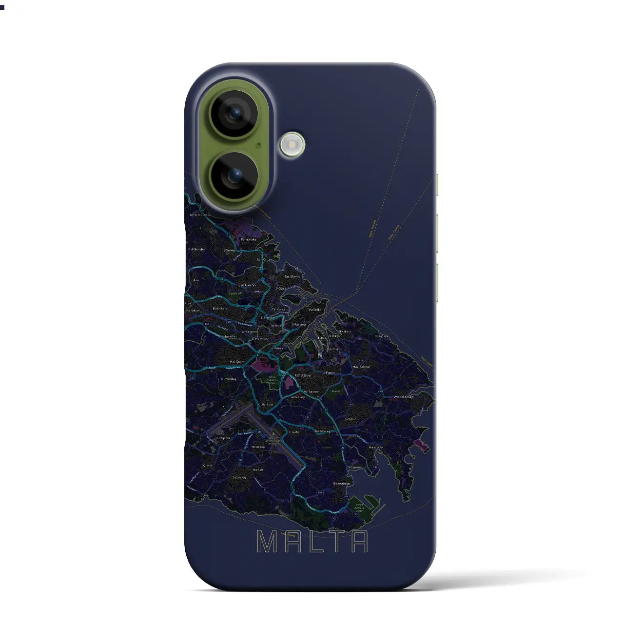 【マルタ】地図柄iPhoneケース（バックカバータイプ）