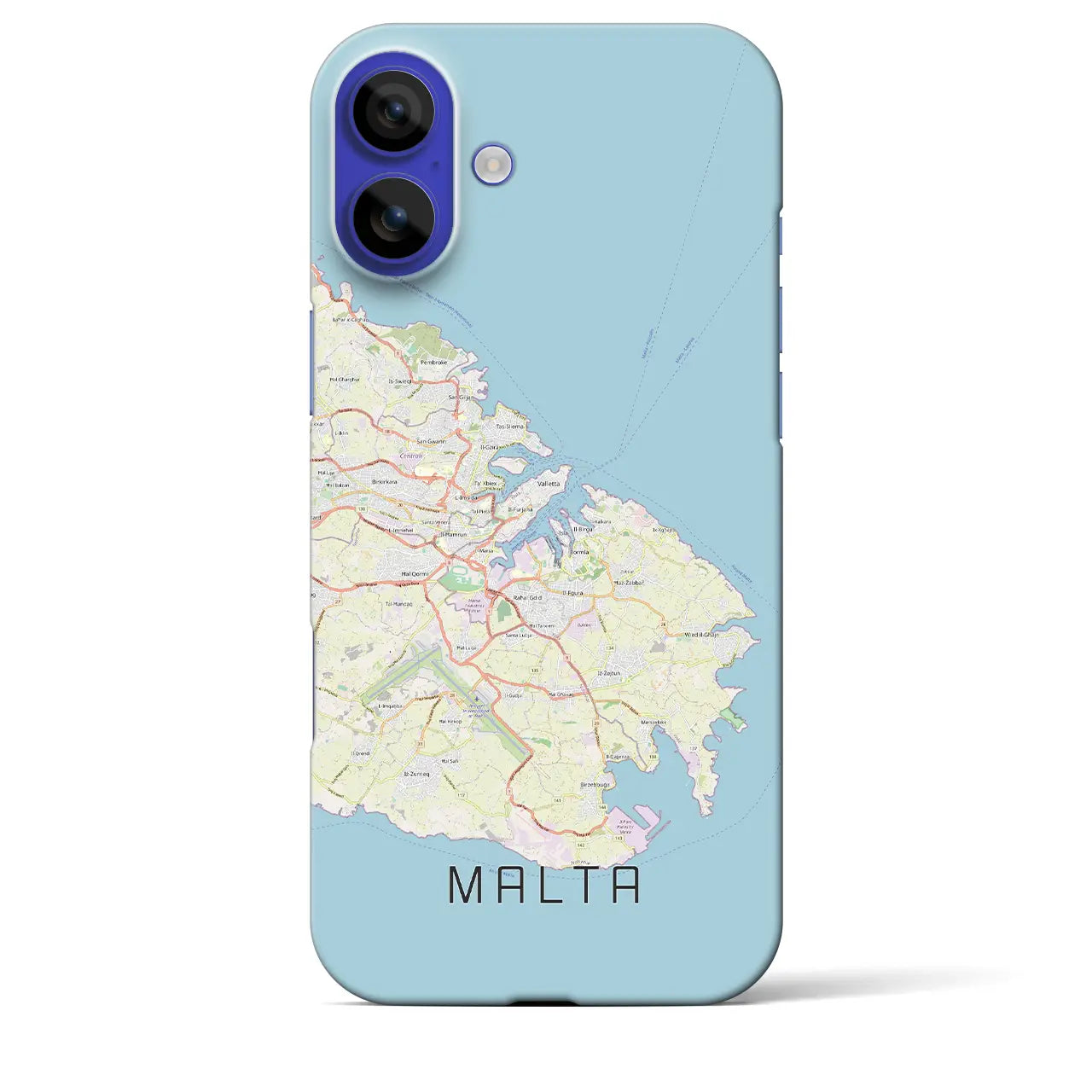 【マルタ】地図柄iPhoneケース（バックカバータイプ）