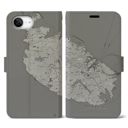 【マルタ】地図柄iPhoneケース（手帳タイプ）
