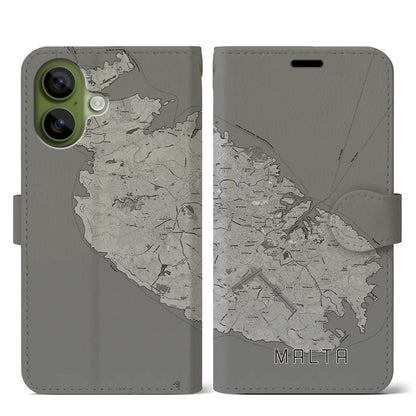 【マルタ】地図柄iPhoneケース（手帳タイプ）
