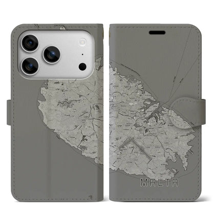 【マルタ】地図柄iPhoneケース（手帳タイプ）