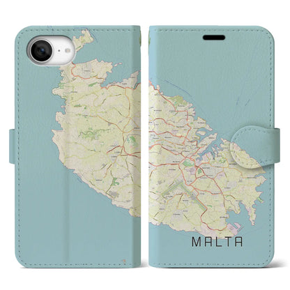 【マルタ】地図柄iPhoneケース（手帳タイプ）