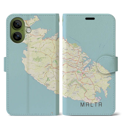 【マルタ】地図柄iPhoneケース（手帳タイプ）