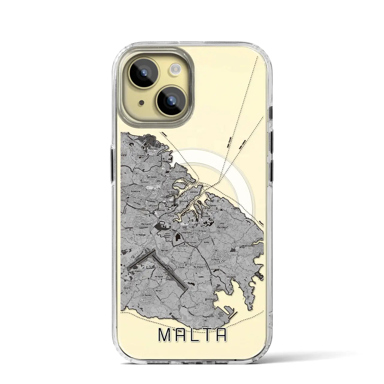 【マルタ】地図柄iPhoneケース（MagSafeタイプ）
