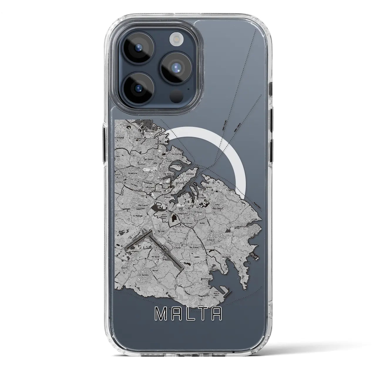 【マルタ】地図柄iPhoneケース（MagSafeタイプ）
