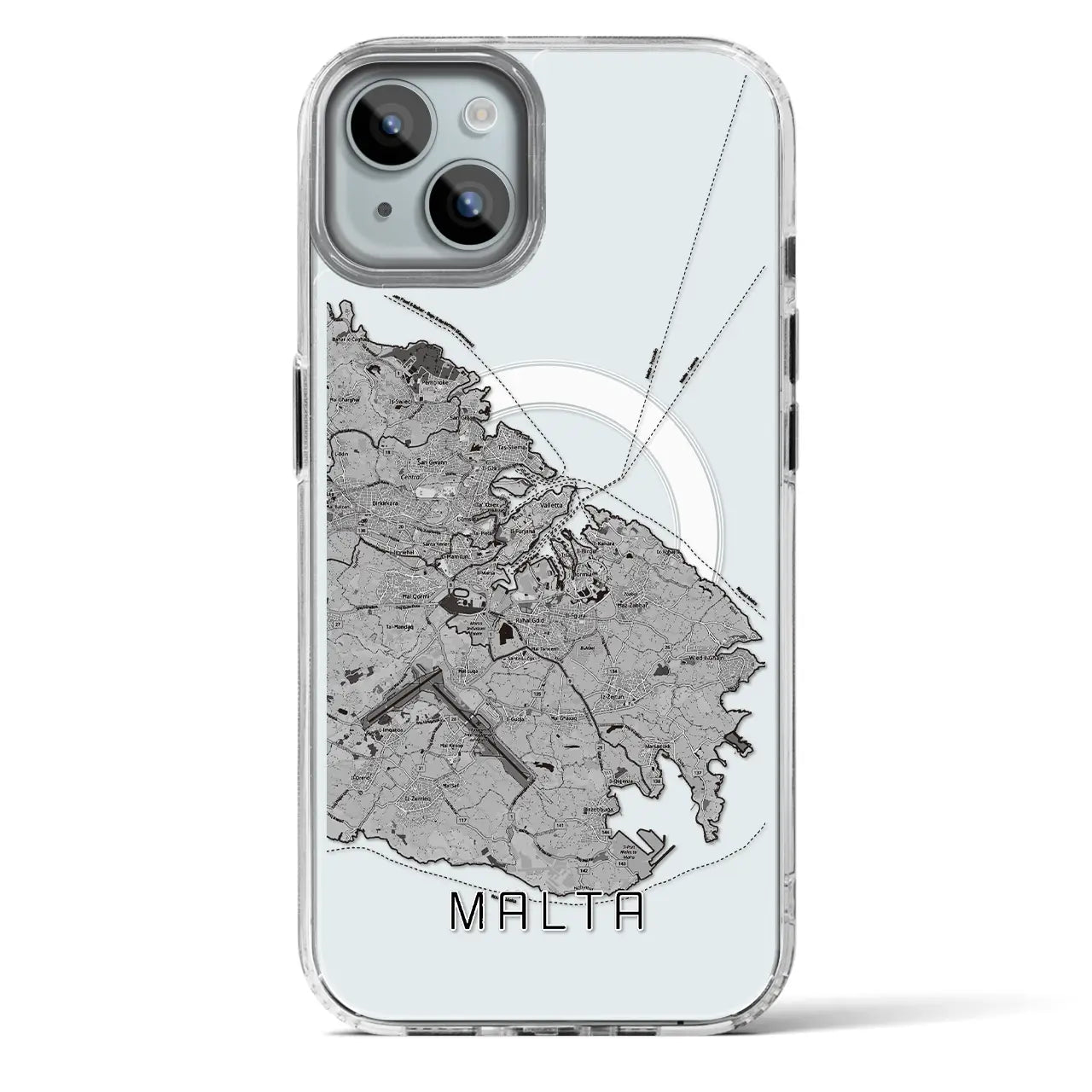 【マルタ】地図柄iPhoneケース（MagSafeタイプ）