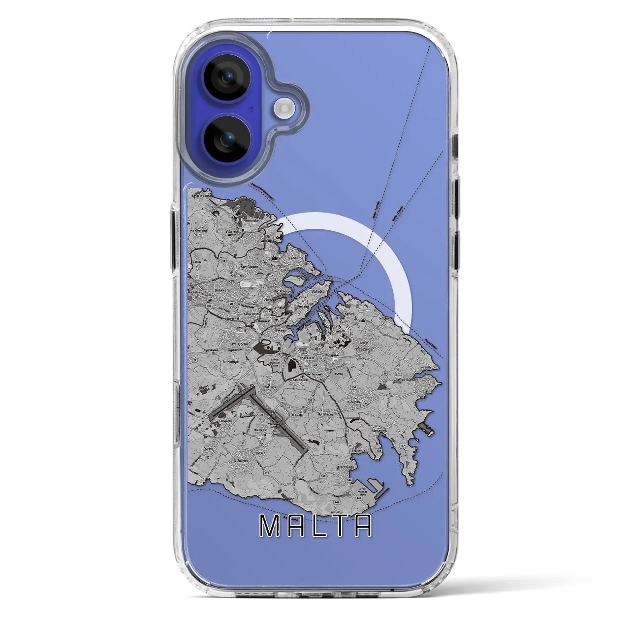 【マルタ】地図柄iPhoneケース（MagSafeタイプ）