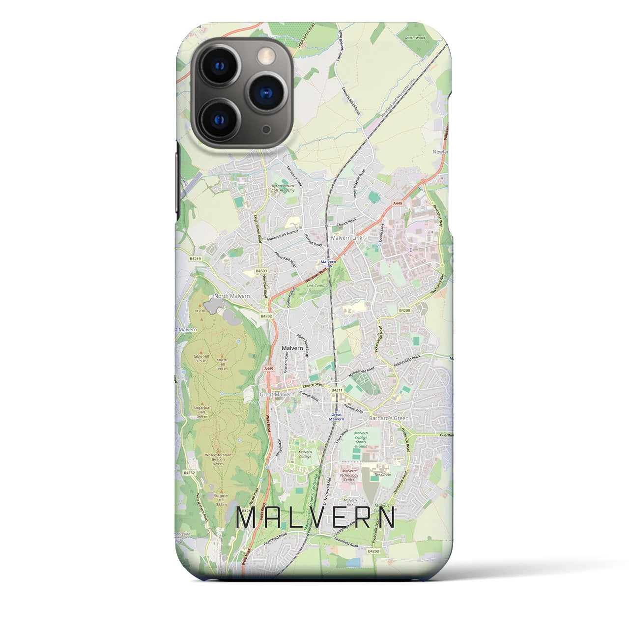 【マルバーン（イギリス）】地図柄iPhoneケース（バックカバータイプ）