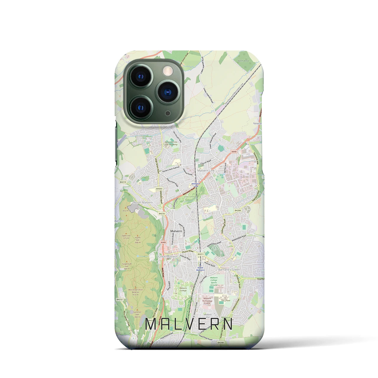 【マルバーン（イギリス）】地図柄iPhoneケース（バックカバータイプ）