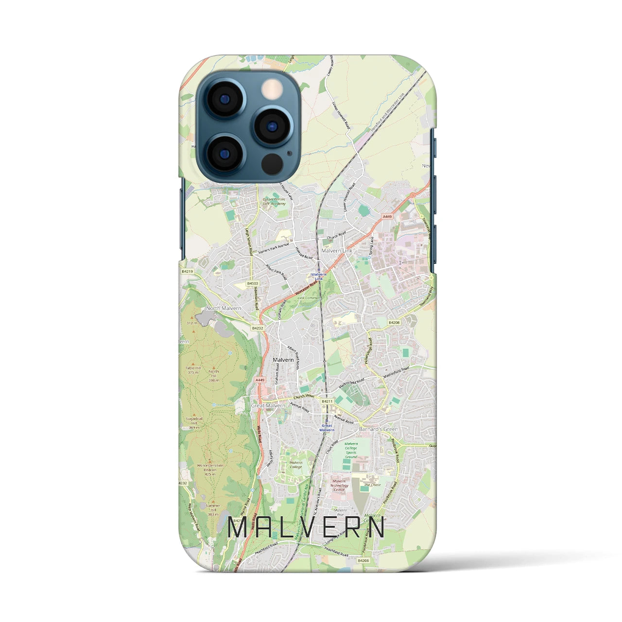【マルバーン（イギリス）】地図柄iPhoneケース（バックカバータイプ）