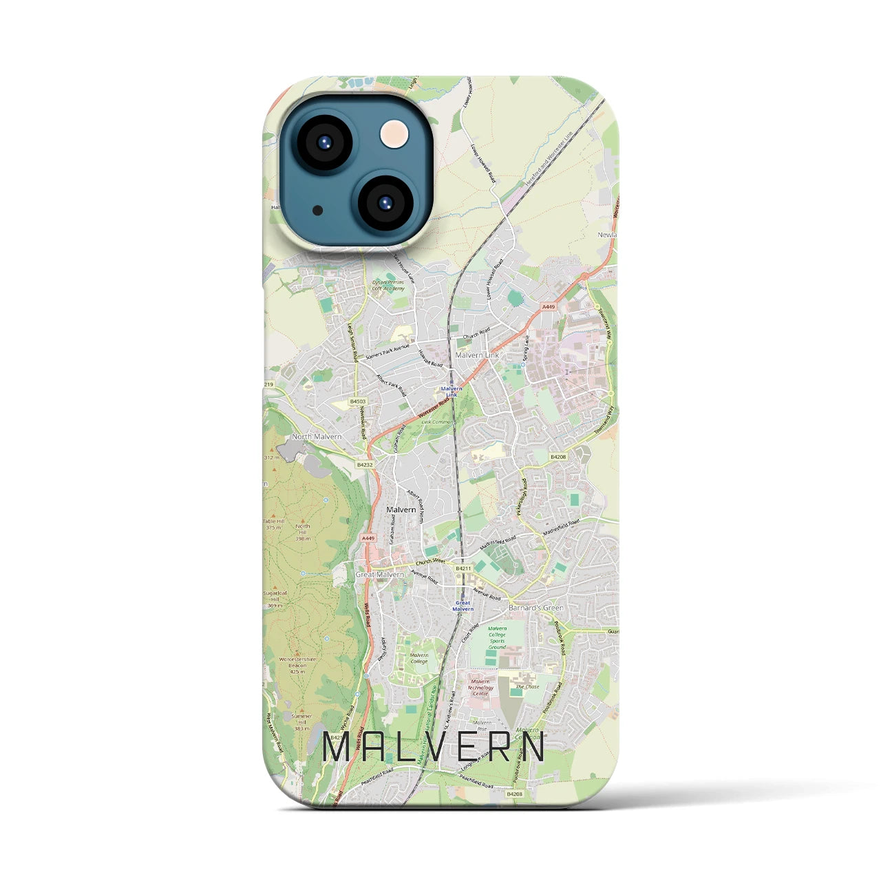 【マルバーン（イギリス）】地図柄iPhoneケース（バックカバータイプ）
