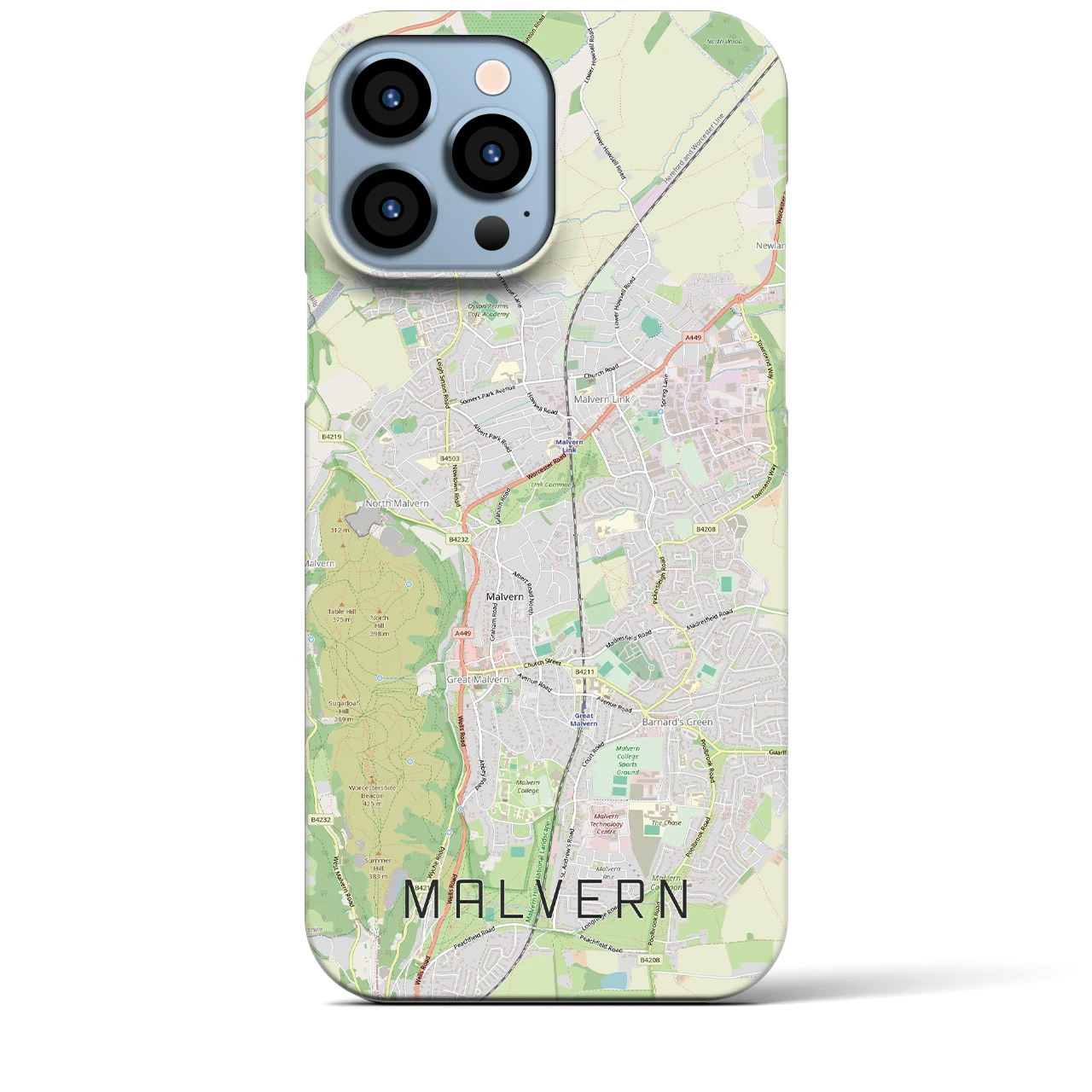 【マルバーン（イギリス）】地図柄iPhoneケース（バックカバータイプ）