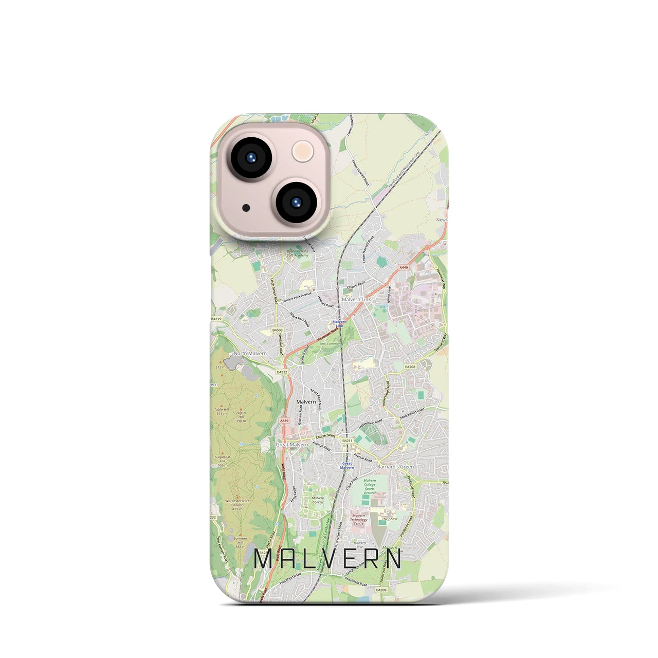 【マルバーン（イギリス）】地図柄iPhoneケース（バックカバータイプ）