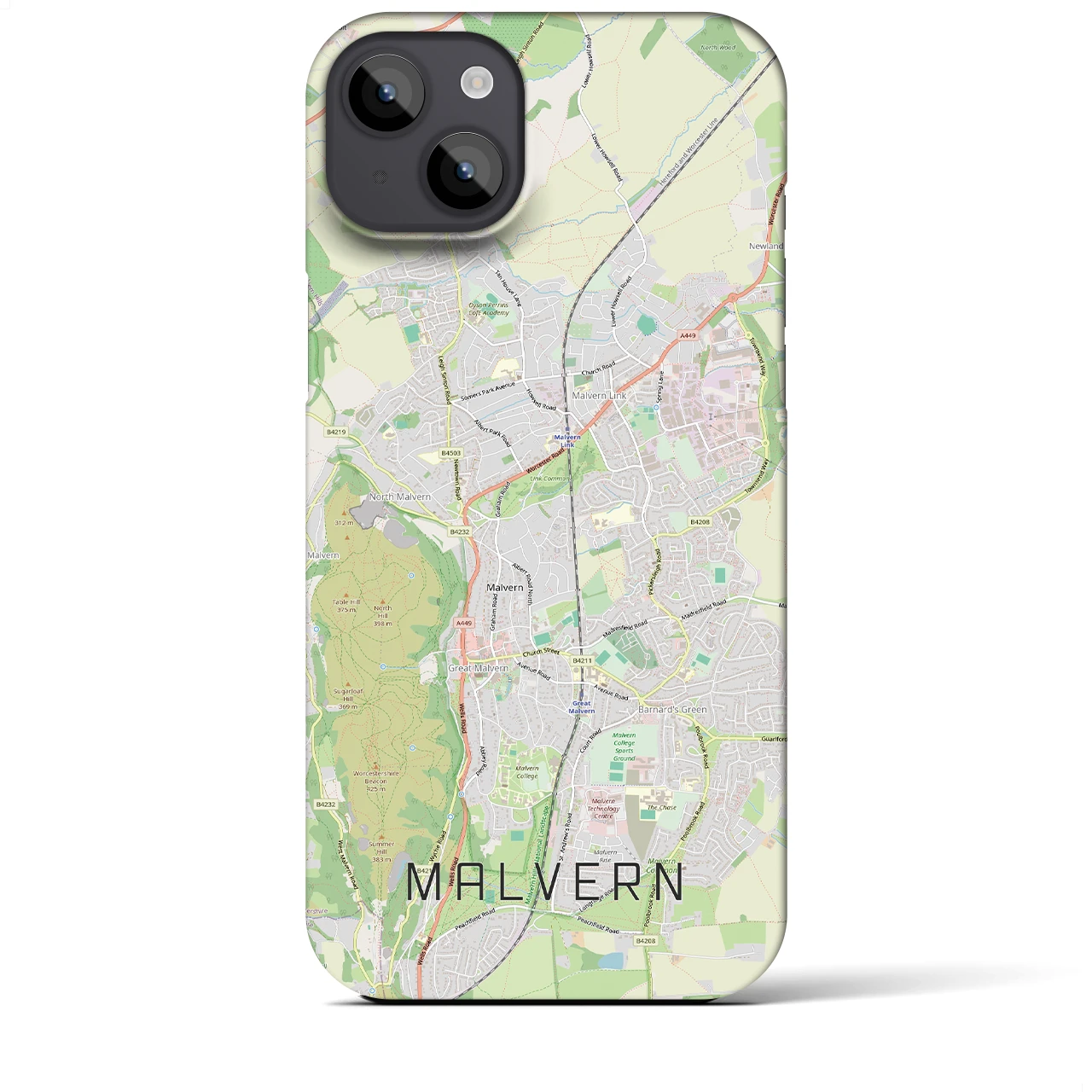 【マルバーン（イギリス）】地図柄iPhoneケース（バックカバータイプ）