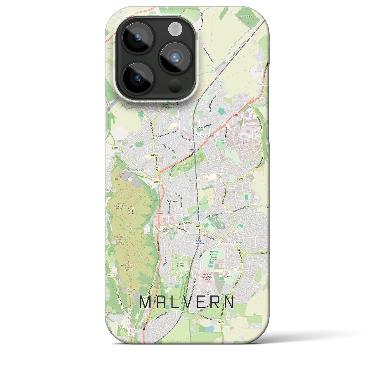 【マルバーン（イギリス）】地図柄iPhoneケース（バックカバータイプ）