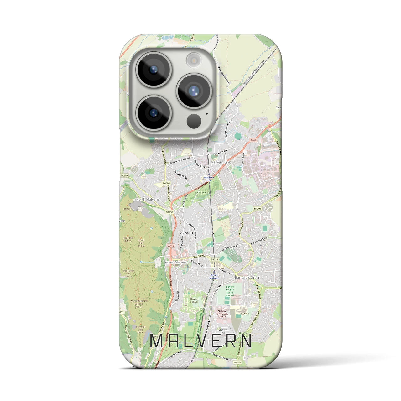 【マルバーン（イギリス）】地図柄iPhoneケース（バックカバータイプ）