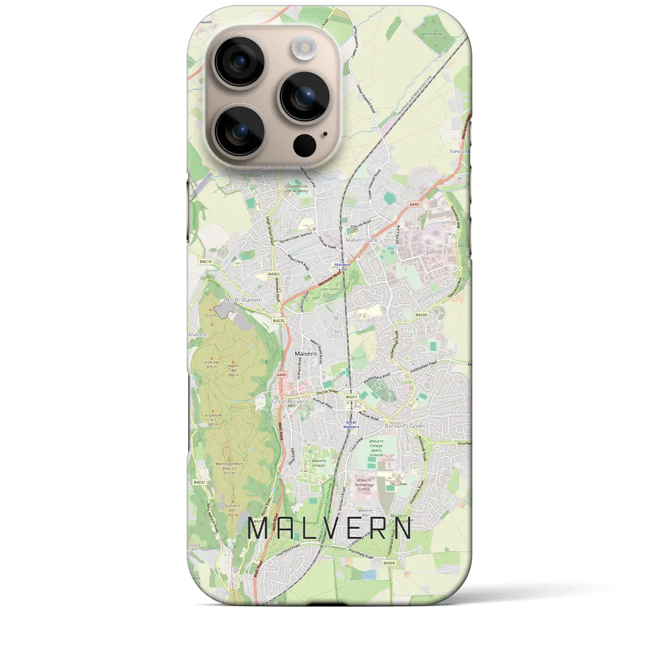 【マルバーン（イギリス）】地図柄iPhoneケース（バックカバータイプ）