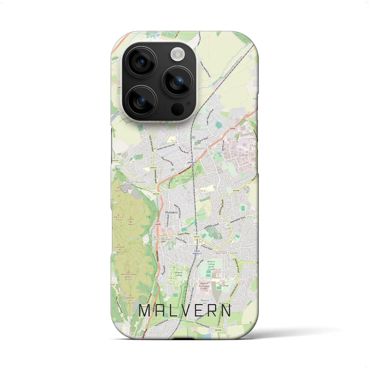 【マルバーン（イギリス）】地図柄iPhoneケース（バックカバータイプ）