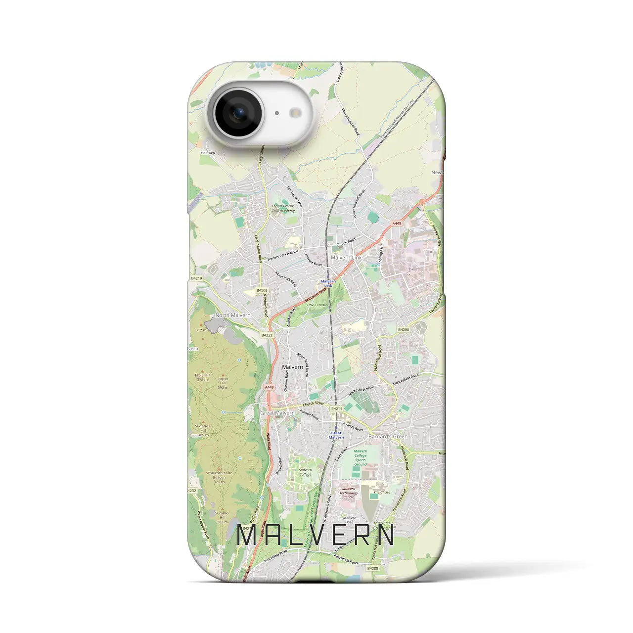 【マルバーン（イギリス）】地図柄iPhoneケース（バックカバータイプ）