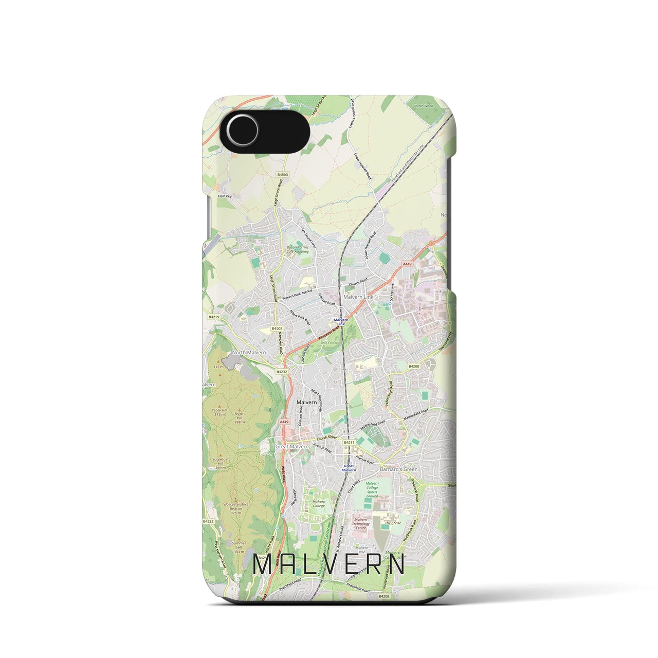 【マルバーン（イギリス）】地図柄iPhoneケース（バックカバータイプ）